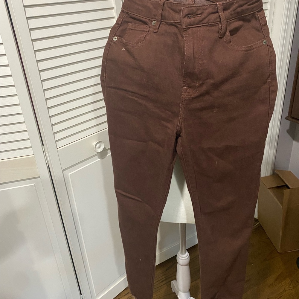 Hidden Brown High-Waisted Pants frayed 26 - Picture 3 of 4